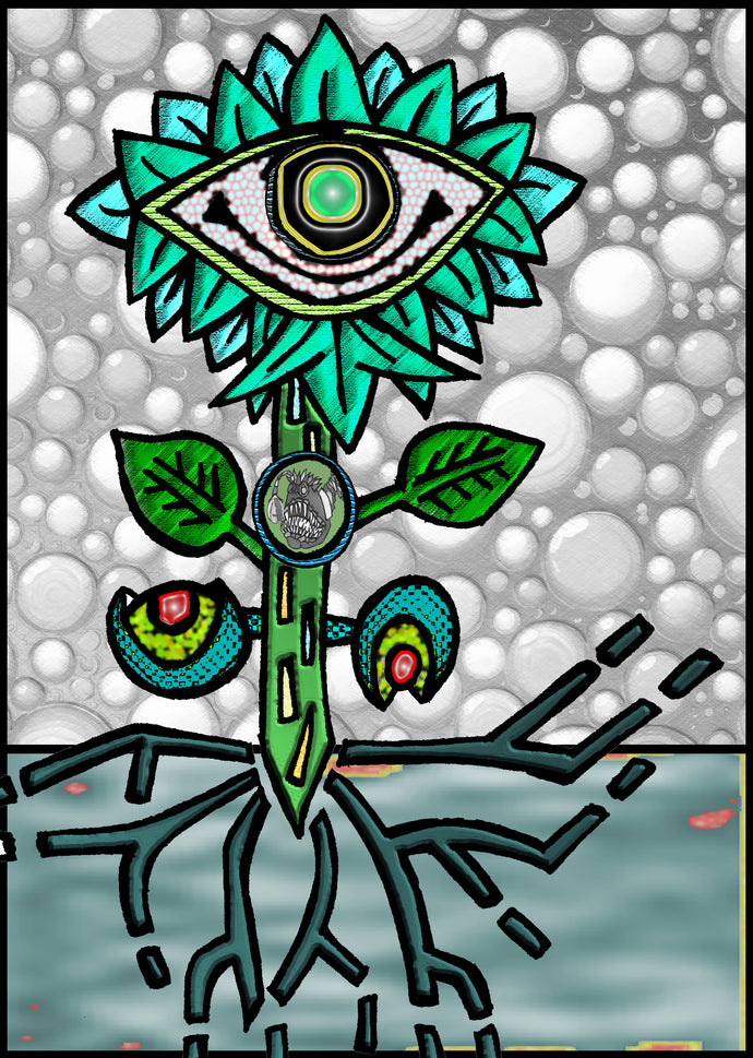 flower in the rain [Druck auf Papier]