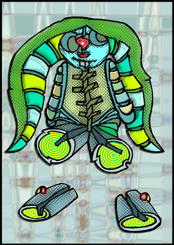 broken rabbit [Druck auf Papier]